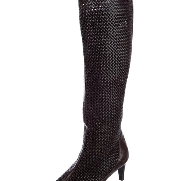 Bottega Veneta Intrecciato Weave Leather Boots - Picture 10 of 15